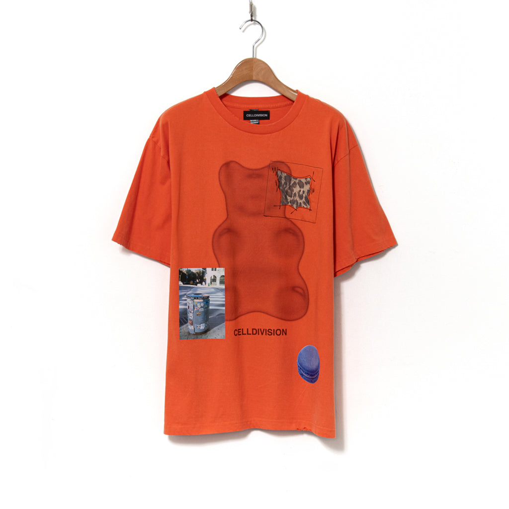 Vintage Style Damage T-shirt / Orange