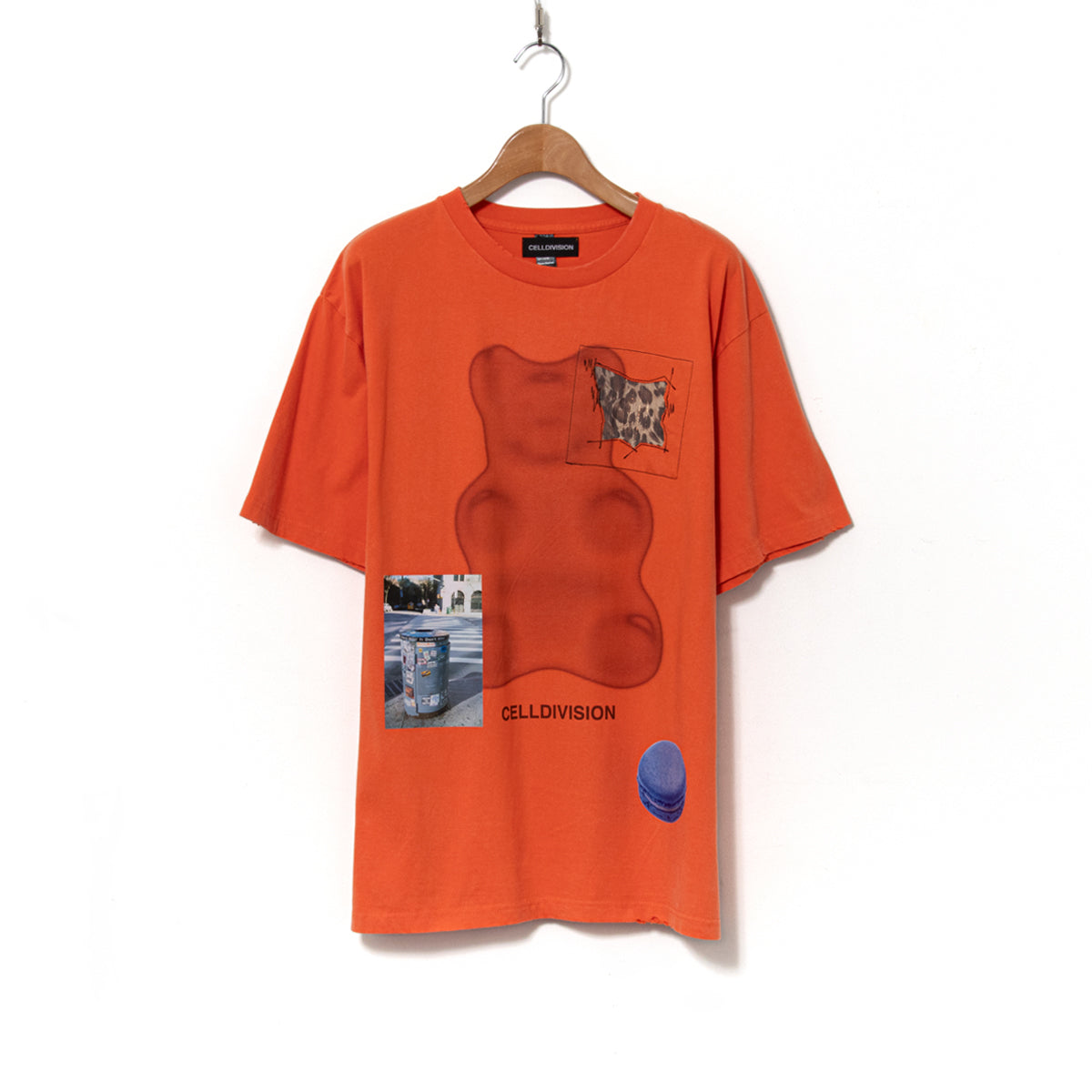Vintage Style Damage T-shirt / Orange