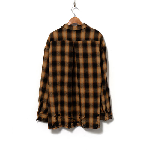 Damaged Check Shirts / Yellow