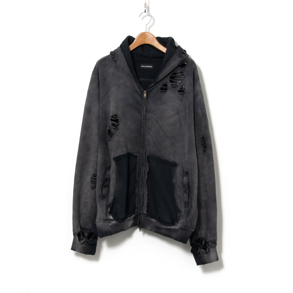 Damaged Hoodie / Black