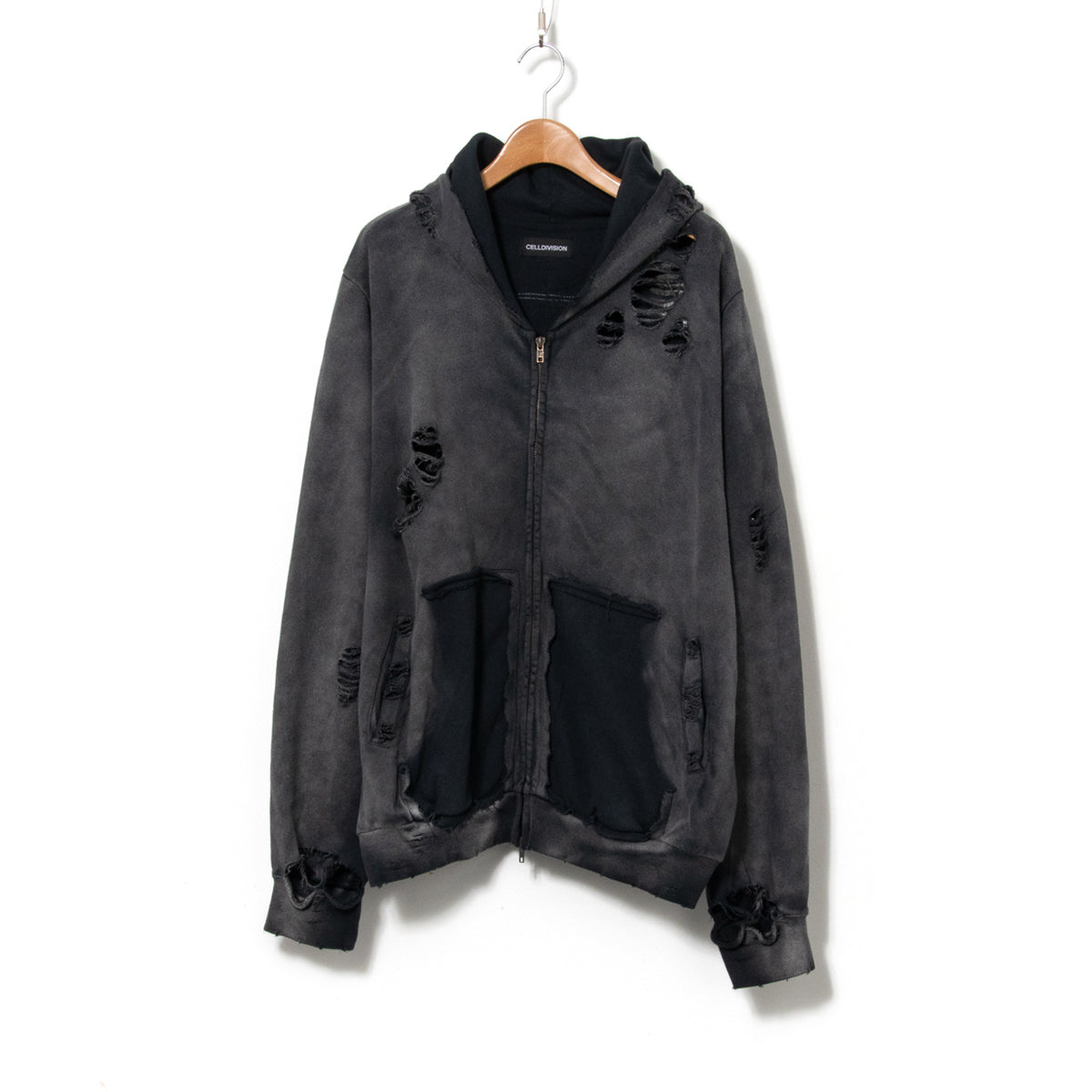 Damaged Hoodie / Black