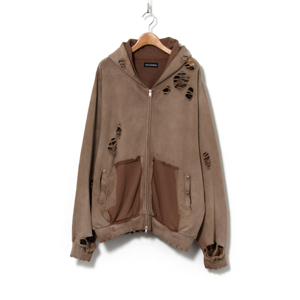 Damaged Hoodie / Brown