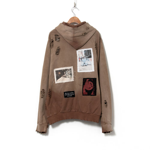 Damaged Hoodie / Brown