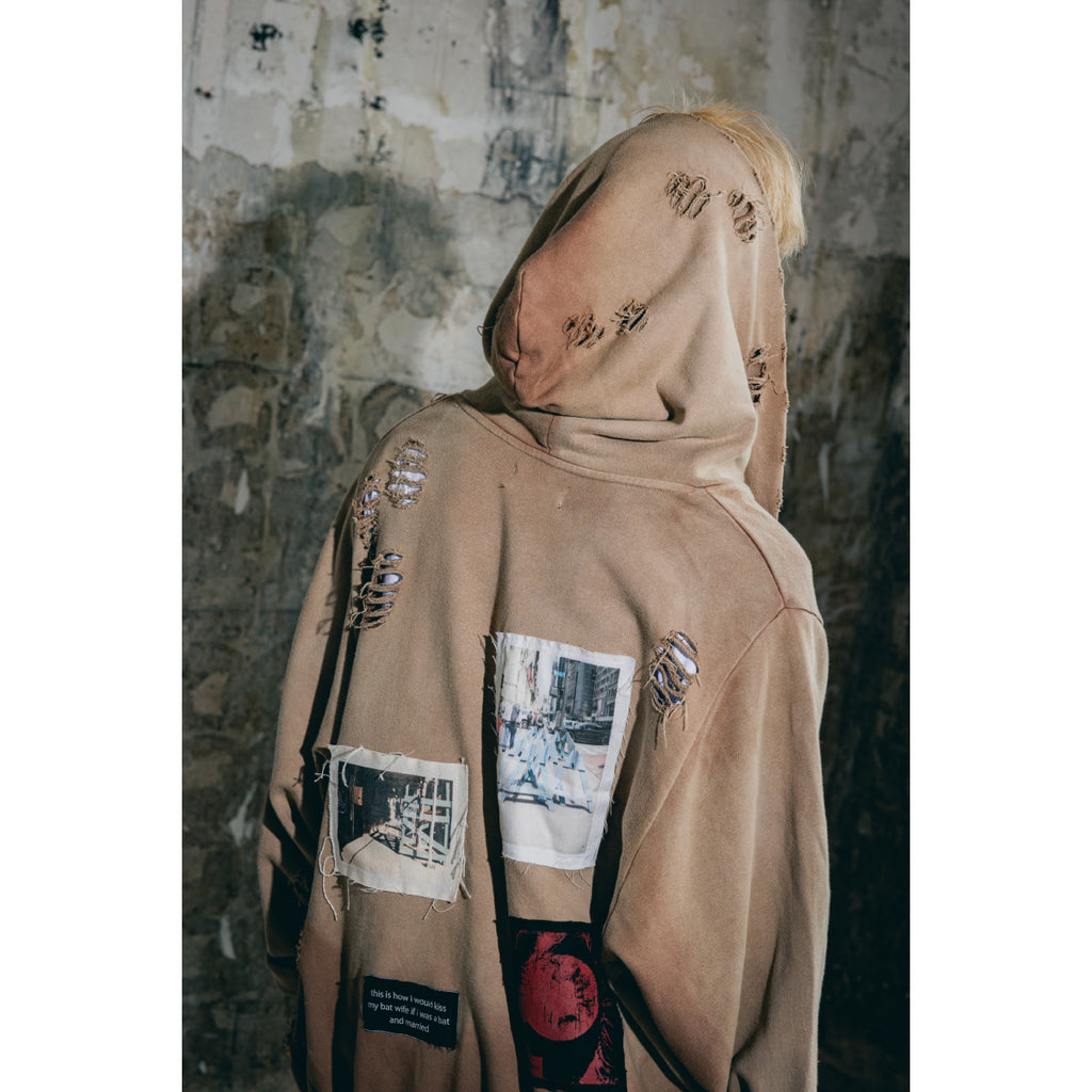Damaged Hoodie / Brown